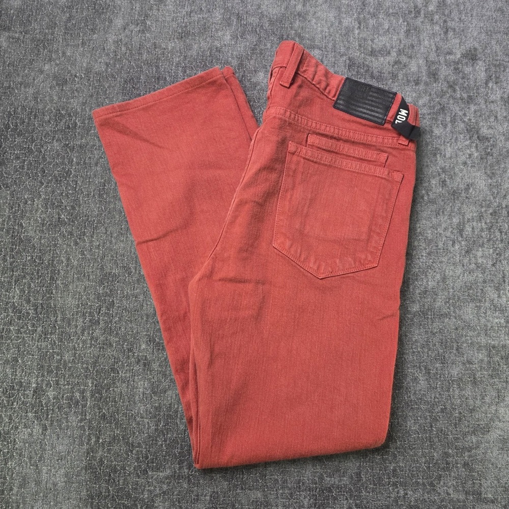 Kill City Jeans Mens 36x30 Straight Red Hidden Pocket Made USA Punk Button Fly